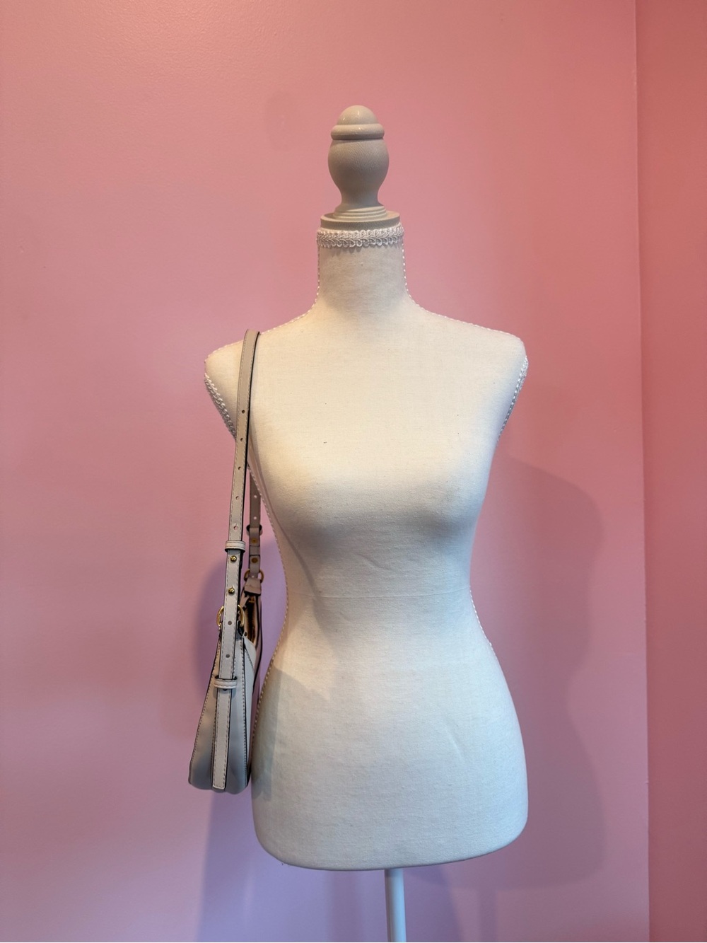 Mango Beige Crossbody Bag with Gold Hardware
